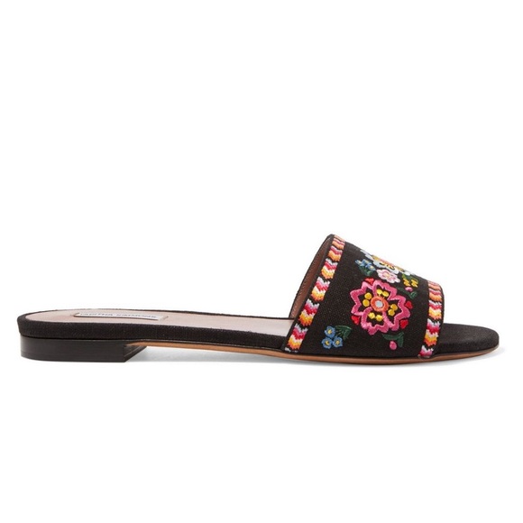 Tabitha Simmons Sprinkles Fest Embroidered Slides - Picture 3 of 8